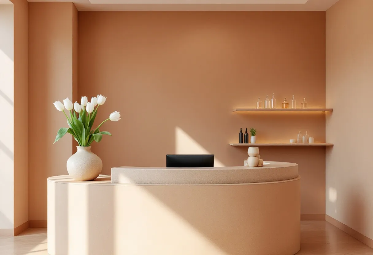 Calm, beautifully lit interior of Lume Hair & Skin salon in Manchester